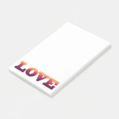 Liefde woord paars, roze post-it briefjes post-it® notes (Schuin)