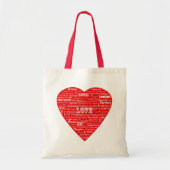 Liefde woordcollage tote bag (Voorkant)
