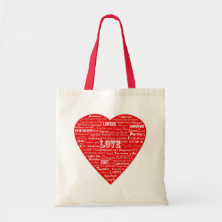 Liefde woordcollage tote bag