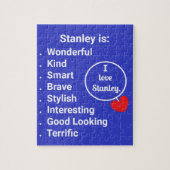 Liefde & Woorden - Blauw met Hart: Jigsaw Puzzel (Verticaal)