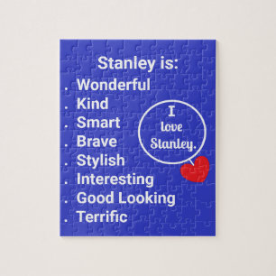 Liefde & Woorden - Blauw met Hart: Jigsaw Puzzel