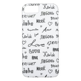 Liefde woorden handgeschreven doekje hoesje voor V