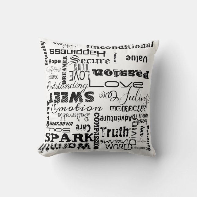 Liefde woorden Sierkussen, Sierkussen (Voorkant)