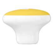 LIEFDE Word Modern Lettering Hippie Butter Geel Keramische Knop (Zijkant)