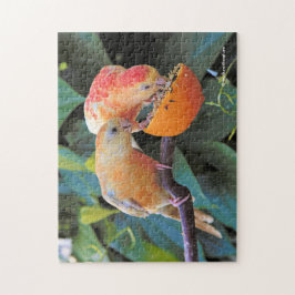 Liefde wordt gedeeld: Gele Turquoisine Parakeets Legpuzzel