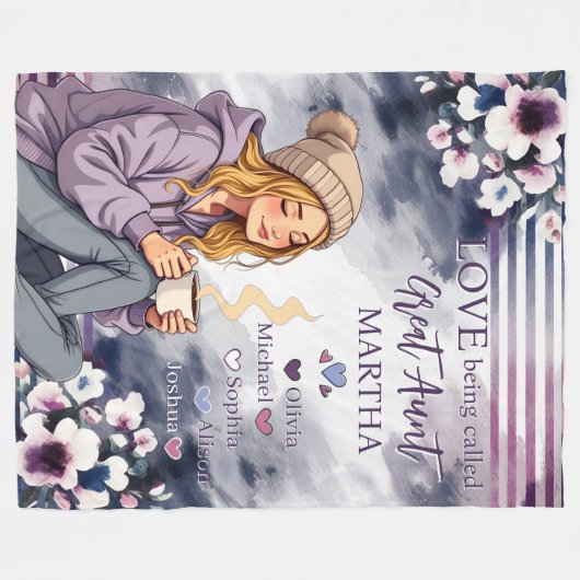 Liefde wordt genoemd grote tante nichtje en neefje fleece deken (Voorkant (Horizontaal))