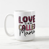 Liefde wordt mama koffie Mok genoemd (Links)