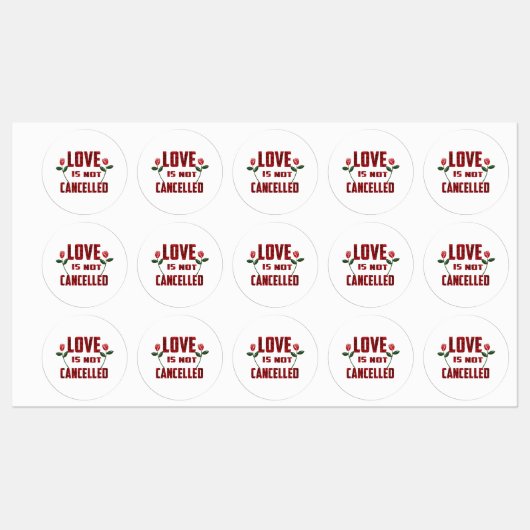Liefde wordt niet geannuleerd labels (Vel)