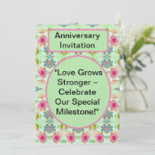 Liefde wordt sterker: vier een speciale mijlpaal kaart (Staand voorkant)