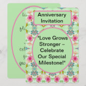 Liefde wordt sterker: vier een speciale mijlpaal kaart (Voorkant / Achterkant)
