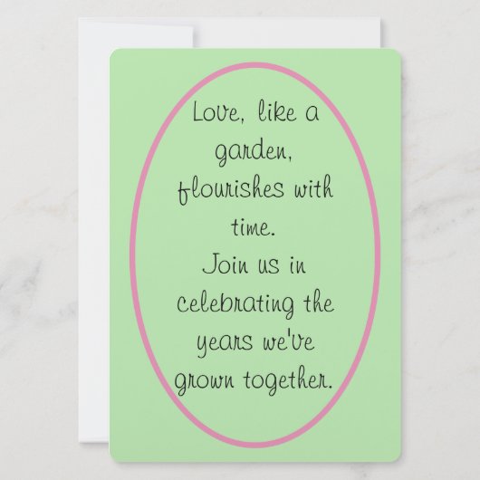 Liefde wordt sterker: vier een speciale mijlpaal kaart (Achterkant)