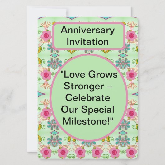 Liefde wordt sterker: vier een speciale mijlpaal kaart (Voorkant)