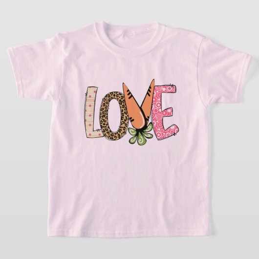 Liefde Wortel Pasen Design T-shirt (Laagn)