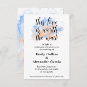 Liefde Worth the Wait | Weddenschap Uitgestelde Ka RSVP Kaartje (Voorkant / Achterkant)