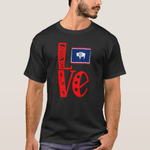 Liefde Wyoming in blokletters T-shirt