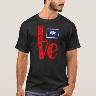 Liefde Wyoming in blokletters T-shirt