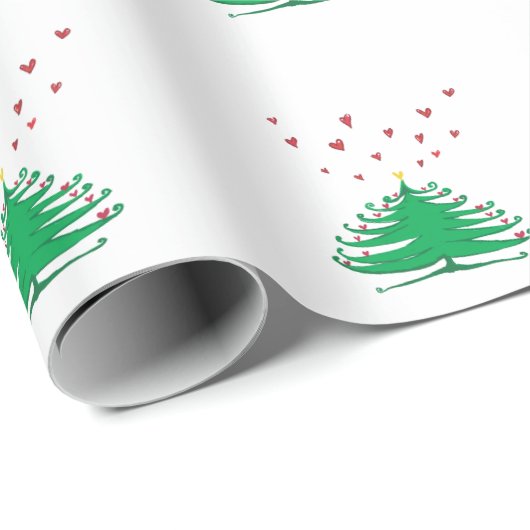 Liefde X-mas Boom Matte Wrapping Papier, 30 in x 6 Cadeaupapier (Rol Hoek)