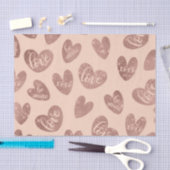 Liefde XOXO is mijn Roos Gold Pink Glitter Hecht Tissuepapier (Craft)