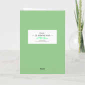 Liefde Ya Papa Sinaasappel Groene 70s Vaders Dag Kaart (Achterkant)