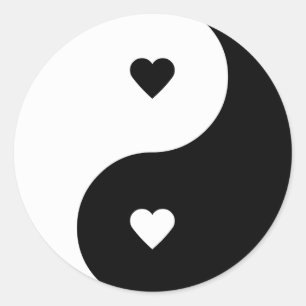 Liefde Yin Yang stickers