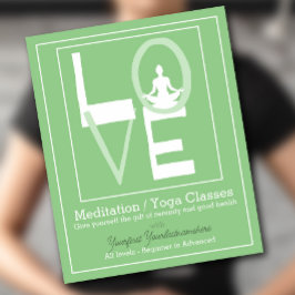 LIEFDE YOGA Klasse Meditatie Holistische Therapie Flyer