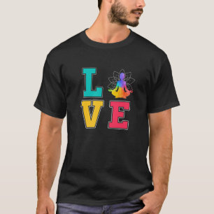 Liefde Yoga Lotus Flower Meditation Pose Yoga Life T-shirt