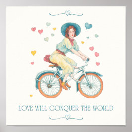 Liefde zal de wereld veroveren,  romantiek poster