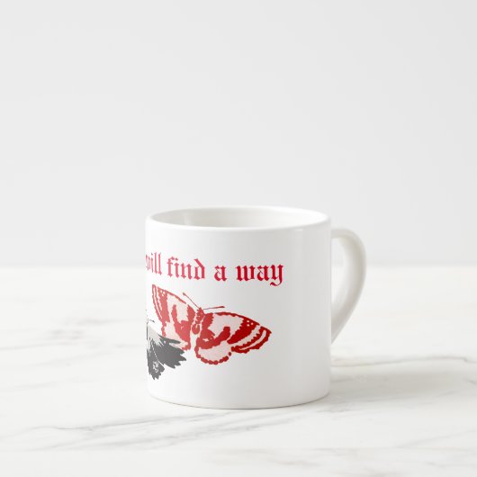 Liefde zal een manier vinden espresso kop (Voorkant rechts)