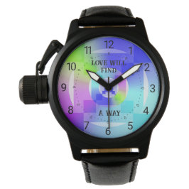 Liefde zal een manier vinden om opaalachtige kleur horloge