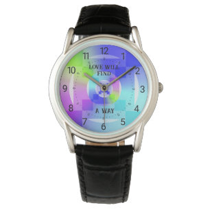 Liefde zal een manier vinden om opaalachtige kleur horloge