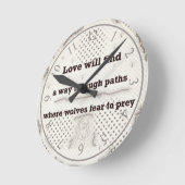 Liefde zal een manier vinden ronde klok (Hoek)