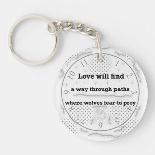 Liefde zal een weg vinden Byron Quote Sleutelhanger