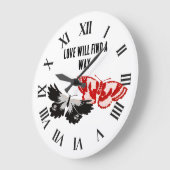 Liefde zal een weg vinden met  vlinders grote klok (Hoek)