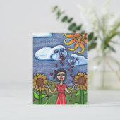 Liefde zal je laten groeien briefkaart (Staand voorkant)