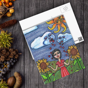 Liefde zal je laten groeien briefkaart