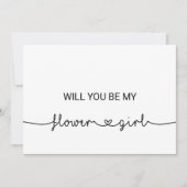 Liefde zal je mijn Bloemenmeisje zijn Kaart (Voorkant)