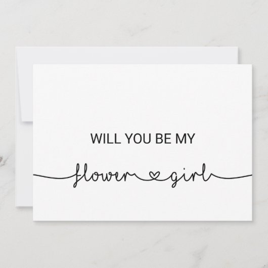 Liefde zal je mijn Bloemenmeisje zijn Kaart (Voorkant)