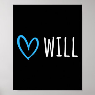 Liefde zal met hart - cadeau voor iemand die houdt poster