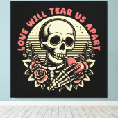 Liefde zal ons uit elkaar scheuren canvas afdruk (Insitu (Houten vloer))