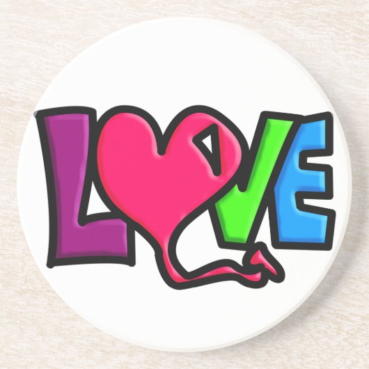Liefde Zandsteen Onderzetter (Voorkant)