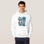 Liefde Zeeschildpad Aarde Tropisch Hoodie (Voorkant volledig)