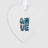Liefde Zeeschildpad Aarde Tropisch Ornament (voorkant)