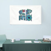 Liefde Zeeschildpad Aarde Tropisch Spandoek (Beurs)