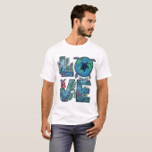 Liefde Zeeschildpad Aarde Tropisch T-shirt (Voorkant volledig)