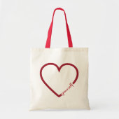 Liefde zelf hart minimalistisch design tote bag (Voorkant)