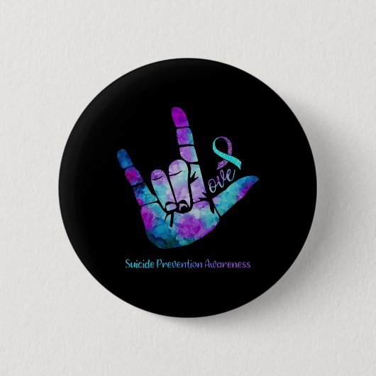 Liefde Zelfmoordpreventie Ronde Button 5,7 Cm (Voorkant)