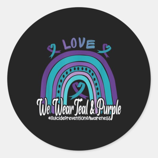 Liefde Zelfmoordpreventie Ronde Sticker (Voorkant)