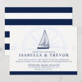 Liefde zet koers | Nautisch thema bruiloft Kaart (Voorkant / Achterkant)