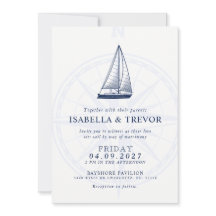 Liefde zet koers | Nautische bruiloft Solid Navy