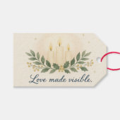 Liefde zichtbaar gemaakt — Kerstcadeautag Cadeaulabel (Voorkant (Horizontaal))